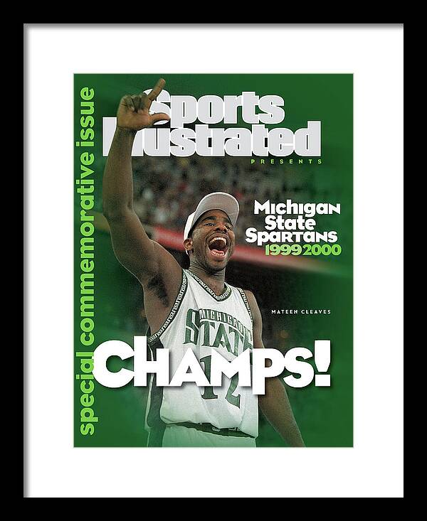 Michigan State University Framed Print featuring the photograph Michigan State University Mateen Cleaves, 2000 Ncaa Sports Illustrated Cover by Sports Illustrated