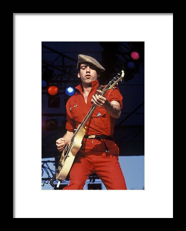 Music Framed Print featuring the photograph Mick Jones Performs Live by Richard Mccaffrey