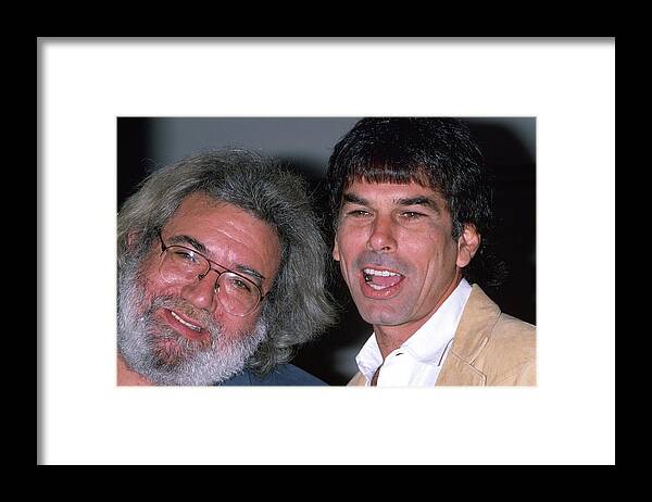 Color Image Framed Print featuring the photograph Mickey Hart and Jerry Garcia by Dmi