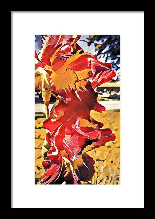 Midcentury Framed Print featuring the digital art Midcentury Floral Print 001 by Christopher Lotito