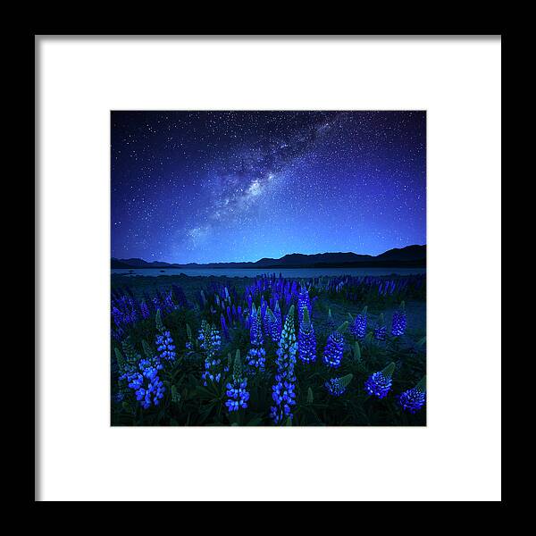 Scenics Framed Print featuring the photograph Midnight Blue by Atomiczen