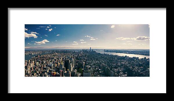 Lower Manhattan Framed Print featuring the photograph Midtown And Lower Manhattan by Guillermo Murcia