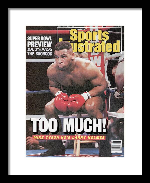 Larry Holmes Framed Print featuring the photograph Mike Tyson, 1988 Wbcwbaibf Heavyweight Title Sports Illustrated Cover by Sports Illustrated