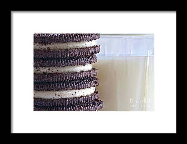 Oreo Framed Print featuring the photograph Milk And Cookies by Billy Knight