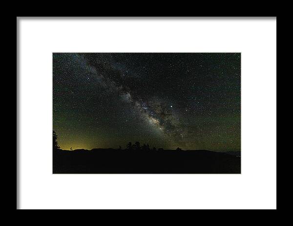 Stars Framed Print featuring the photograph Milky Way Galaxy Stretching Across the Sky by Tony Hake