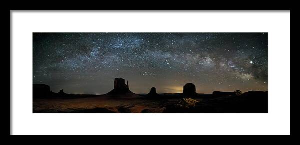 American Southwest Framed Print featuring the photograph Milky Way Over Monument Valley by James Capo