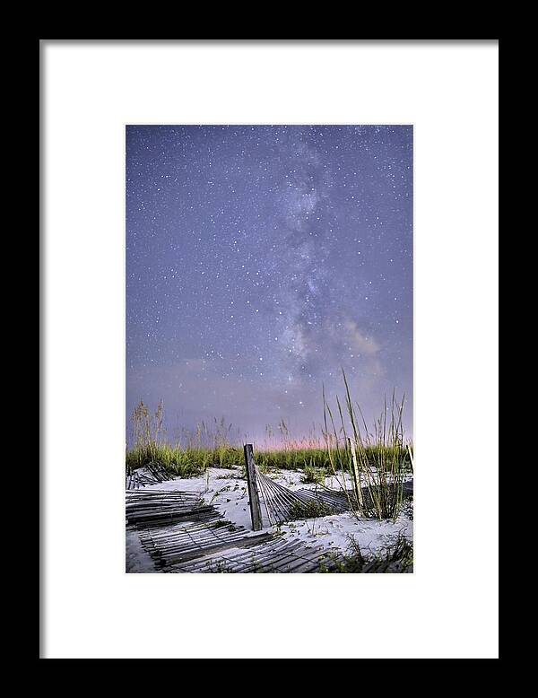 Milky Way Framed Print featuring the photograph Milky Way Over The Beach by JC Findley