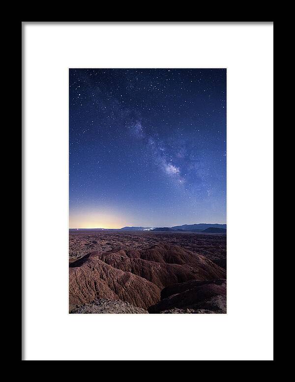 Tranquility Framed Print featuring the photograph Milky Way Over The Borrego Badlands by Daniel J Barr