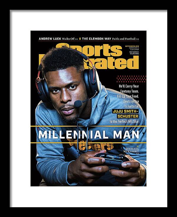 Magazine Cover Framed Print featuring the photograph Millennial Man Pittsburgh Steelers Juju Smith-schuster Sports Illustrated Cover by Sports Illustrated