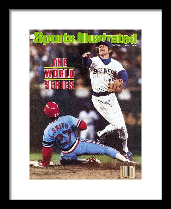 Milwaukee Brewers Robin Yount, 1982 World Series Sports Illustrated Cover  Framed Print