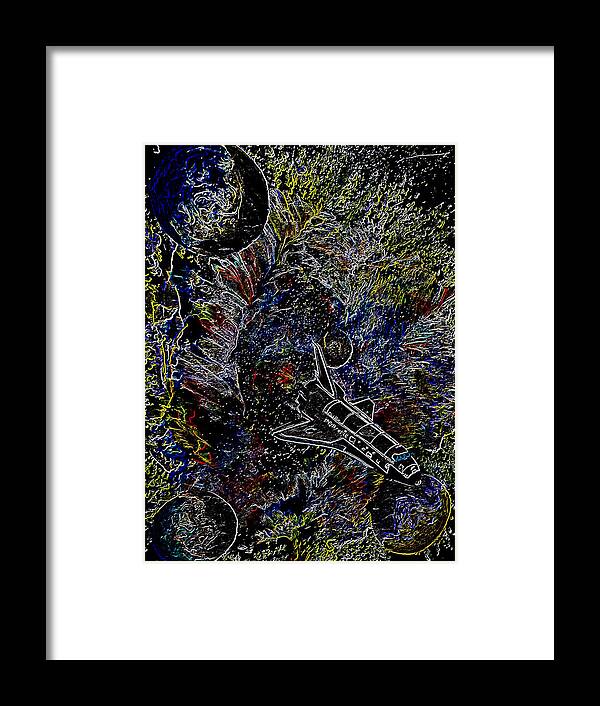 Spave Framed Print featuring the digital art Mind Journey by Pj LockhArt