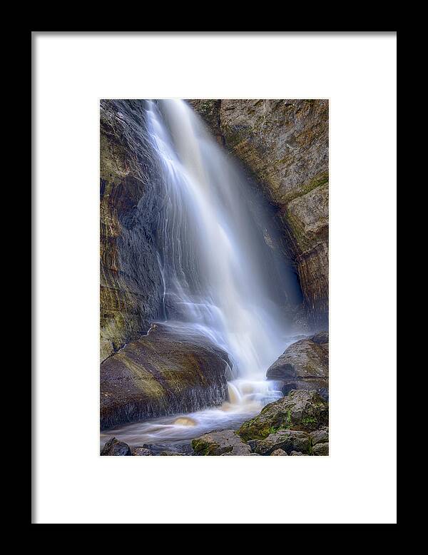 Waterfall Framed Print featuring the photograph Miners Falls by Brad Bellisle