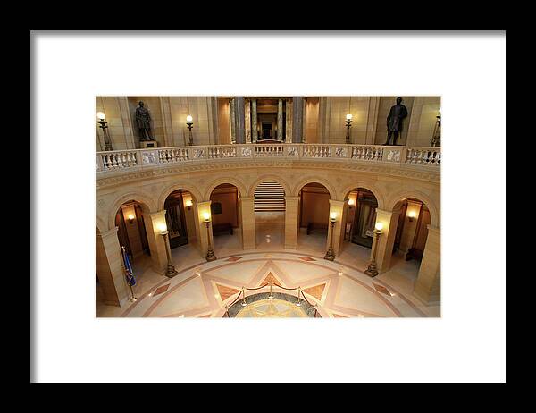 Rotunda Framed Print featuring the photograph Minnesota State Capitol Interior by Yinyang