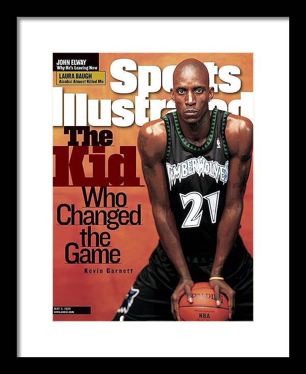 Nba Pro Basketball Framed Print featuring the photograph Minnesota Timberwolves Kevin Garnett Sports Illustrated Cover by Sports Illustrated