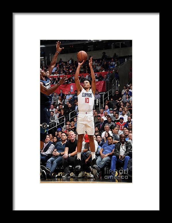 Jerome Robinson Framed Print featuring the photograph Minnesota Timberwolves V La Clippers by Adam Pantozzi