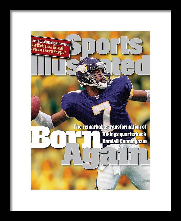 Minnesota Vikings Qb Randall Cunningham Sports Illustrated Cover Framed  Print