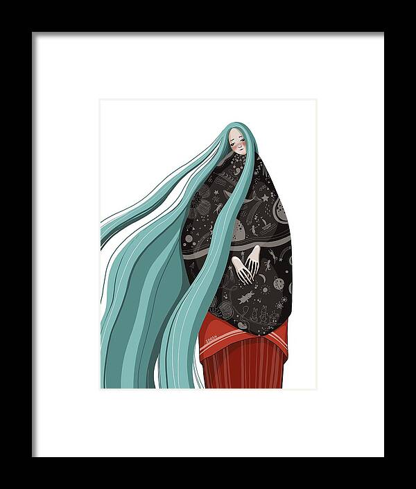 By Soosh Framed Print featuring the digital art Mint River by Soosh