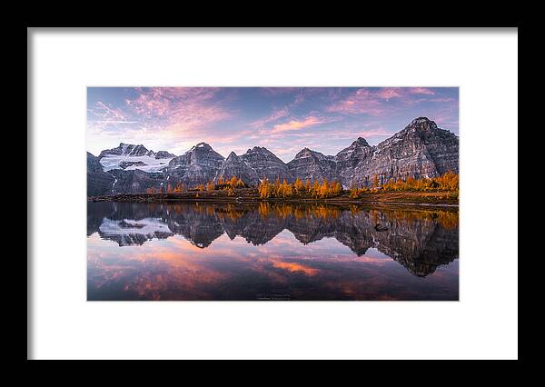 Banff Framed Print featuring the photograph Mirror In Banff by Steve Zhang