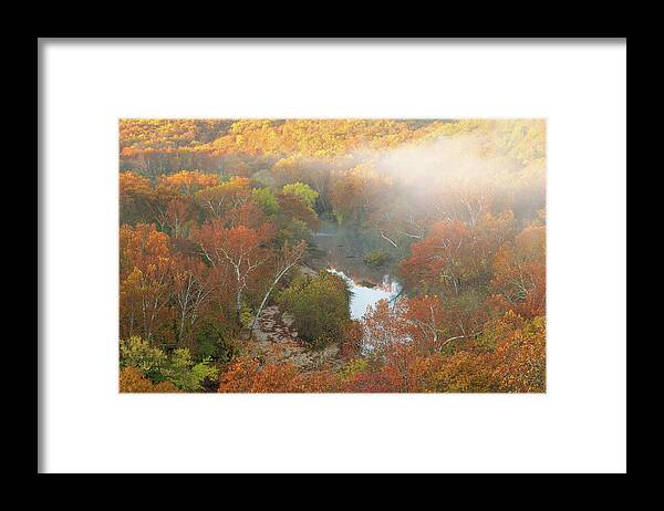 Mist Framed Print featuring the photograph Mist over the Little Niangua by Robert Charity