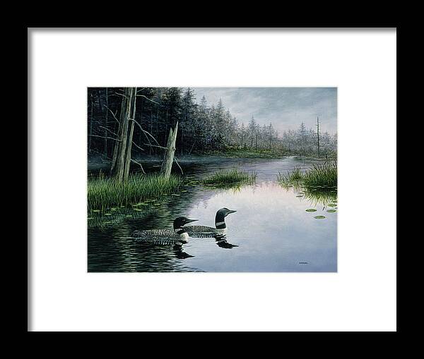 Misty Morn Framed Print featuring the painting Misty Morn by John Morrow