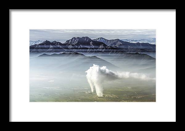 Landscape Framed Print featuring the photograph Misty Valley by Jorge Quiros