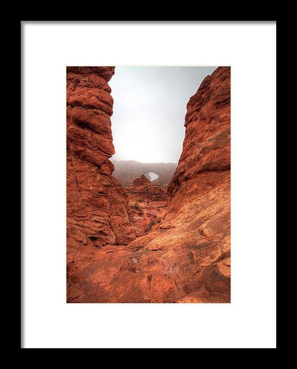Americas Best Idea Framed Print featuring the photograph Misty Window by David Andersen