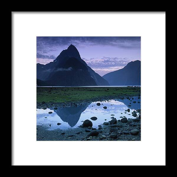 Scenics Framed Print featuring the photograph Mitre Peak by Atan Chua
