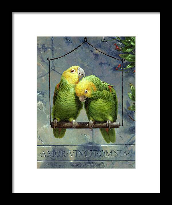 Parrot Framed Print featuring the photograph Mja-oil-wwl-70109 by Michael Jackson