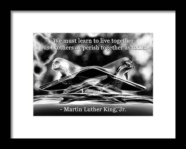 Mlk Quote Framed Print featuring the mixed media MLK qoute and fine art by David Lee Thompson