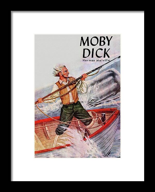 Comic Framed Print featuring the painting Moby Dick by Unknown