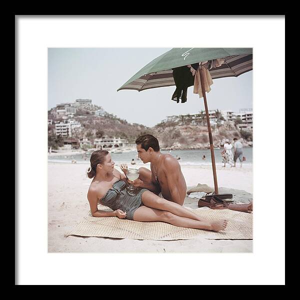 1950-1959 Framed Print featuring the photograph Model Friend by Slim Aarons