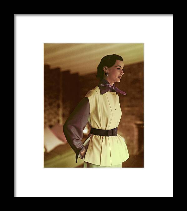 Beauty Framed Print featuring the photograph Model In A Masket Bros. Jerkin by Horst P. Horst