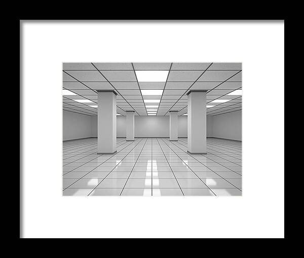 Empty Framed Print featuring the photograph Modern Empty Room by Imaginima