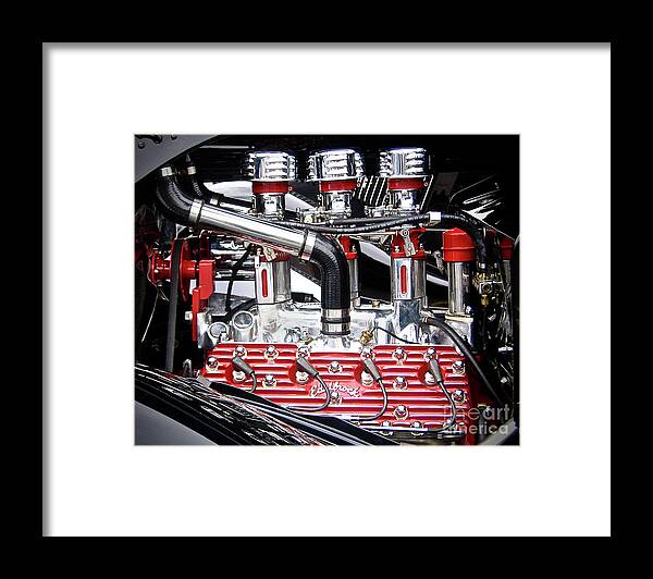 59ab Framed Print featuring the photograph Modified Ford Flathead V8 by Ron Long