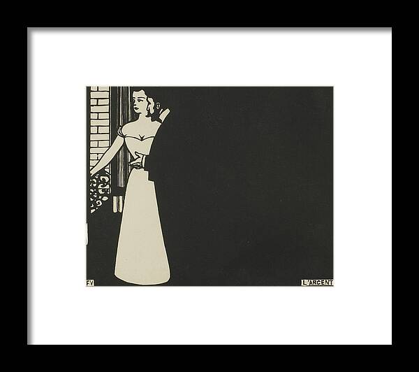 19th Century Art Framed Print featuring the relief Money, plate five from Intimacies by Felix Edouard Vallotton