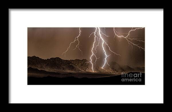 Monsoon Framed Print featuring the photograph Monsoonal Lightning by Lisa Manifold