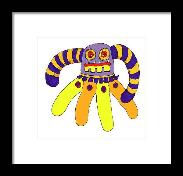 Monster Doll Framed Print featuring the painting Monster Doll by Wendy Edelson