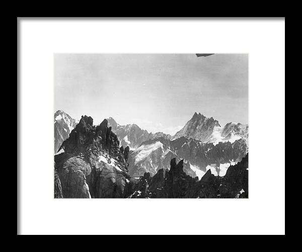 1950-1959 Framed Print featuring the photograph Mont Blanc Peaks by Three Lions