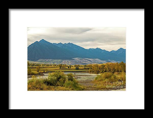 Jon Burch Framed Print featuring the photograph Montana Yellowstone River View by Jon Burch Photography