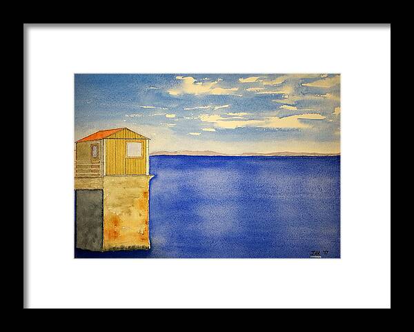 Watercolor Framed Print featuring the painting Monterey Lore by John Klobucher