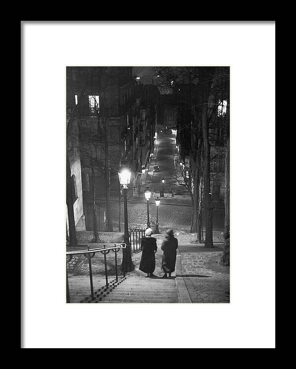 Women Framed Print featuring the photograph Montmartre by Alfred Eisenstaedt