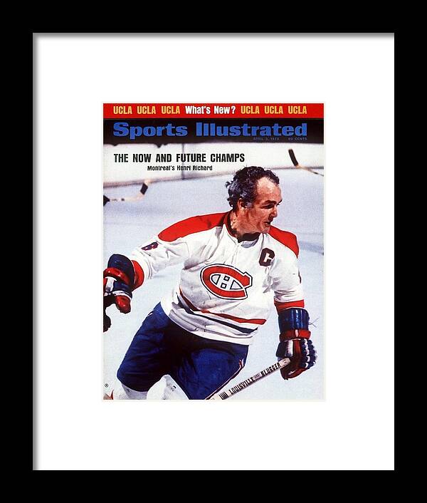Magazine Cover Framed Print featuring the photograph Montreal Canadiens Henri Richard... Sports Illustrated Cover by Sports Illustrated