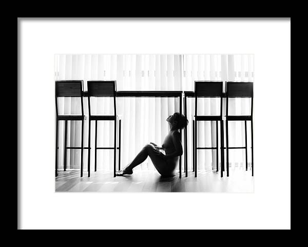 Female Framed Print featuring the photograph Mood And Lines 1 by Thanakorn Chai Telan
