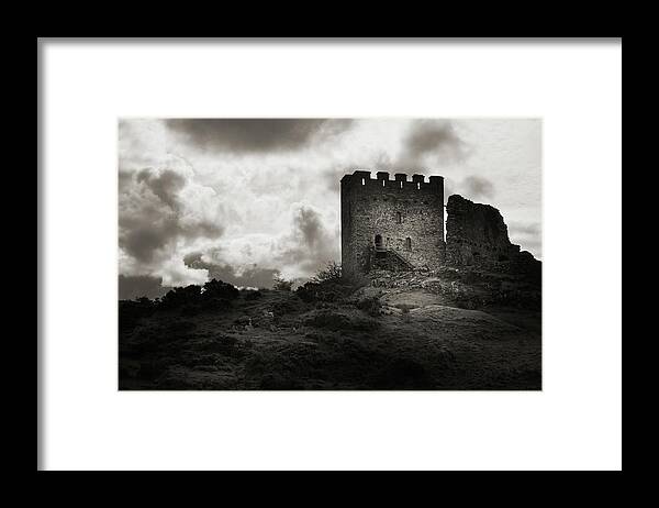 Circa 13th Century Framed Print featuring the photograph Moody Old Castle Ruin by Nicolasmccomber