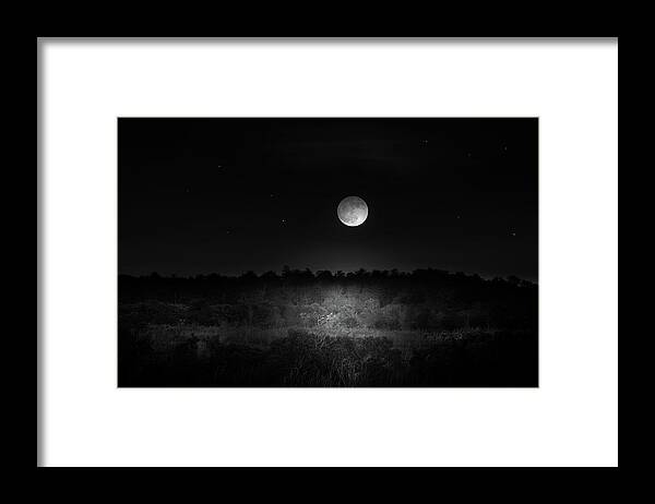 Moon Framed Print featuring the photograph Moon Glow by Mark Andrew Thomas