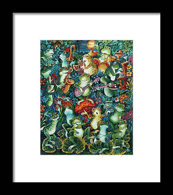 Moon Music
Animals Framed Print featuring the painting Moon Music by Bill Bell