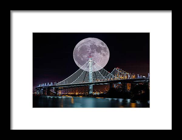 Cccc Framed Print featuring the photograph Moon Over the East Bay by Don Hoekwater Photography