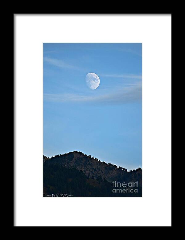 Moon Framed Print featuring the photograph Moon Over the Mountains by Dorrene BrownButterfield