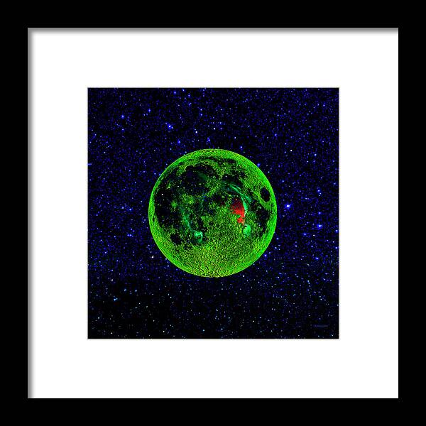 Moon Shot Framed Print featuring the painting Moon Shot by David Arrigoni