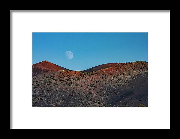 National Monument Framed Print featuring the photograph Moonrise Over Sunset Crater by Al Hann